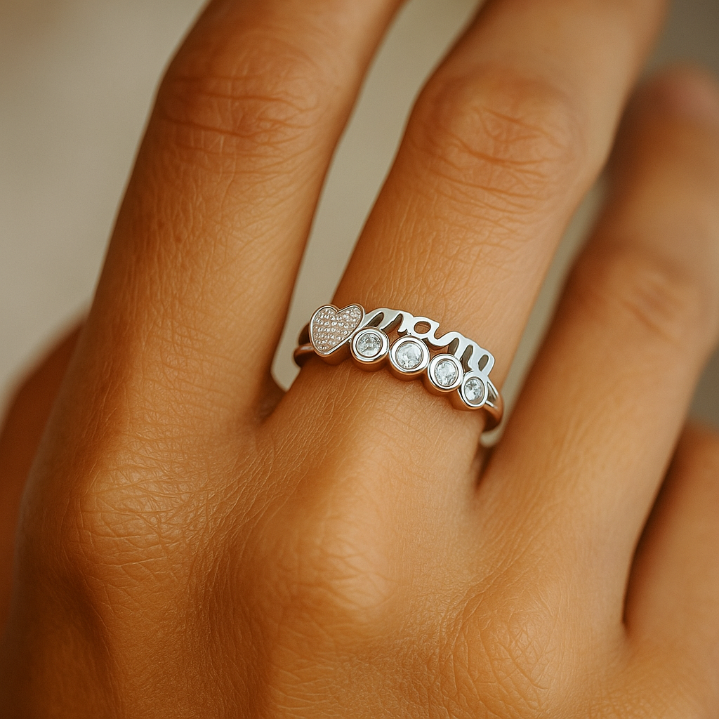 Anillo Mamá Corazón Circones