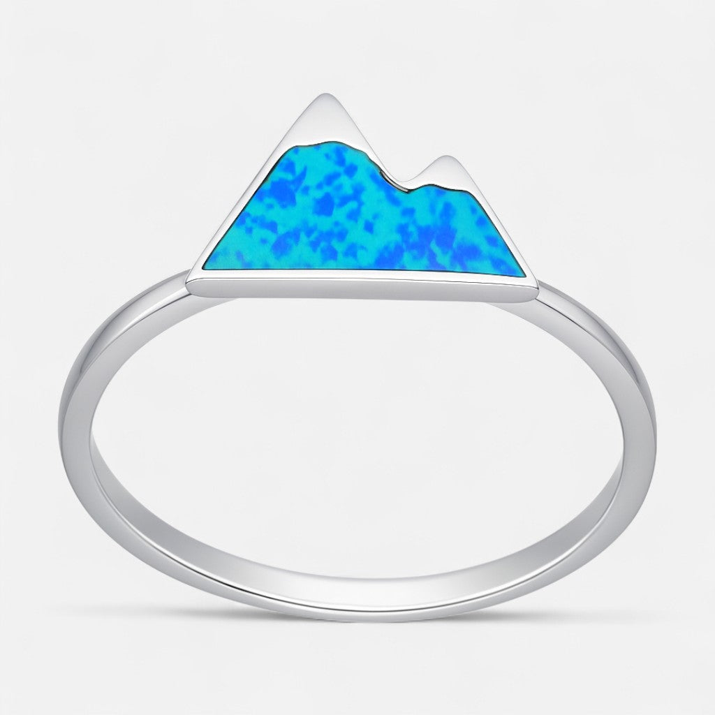 Anillo Montañas Ópalo Azul