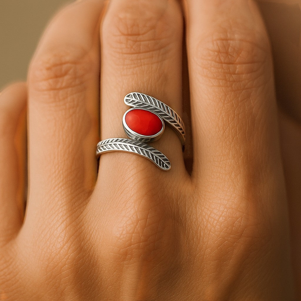 Anillo Plumas Jaspe