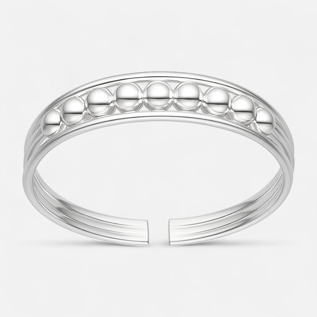 Anillo Midi Triple Esferas