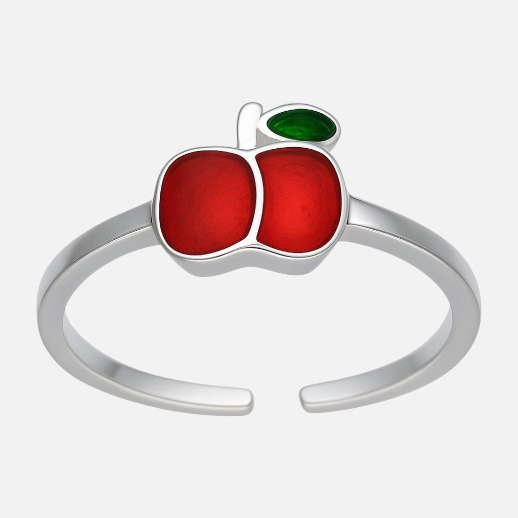 Anillo Ajustable Manzana Esmaltada