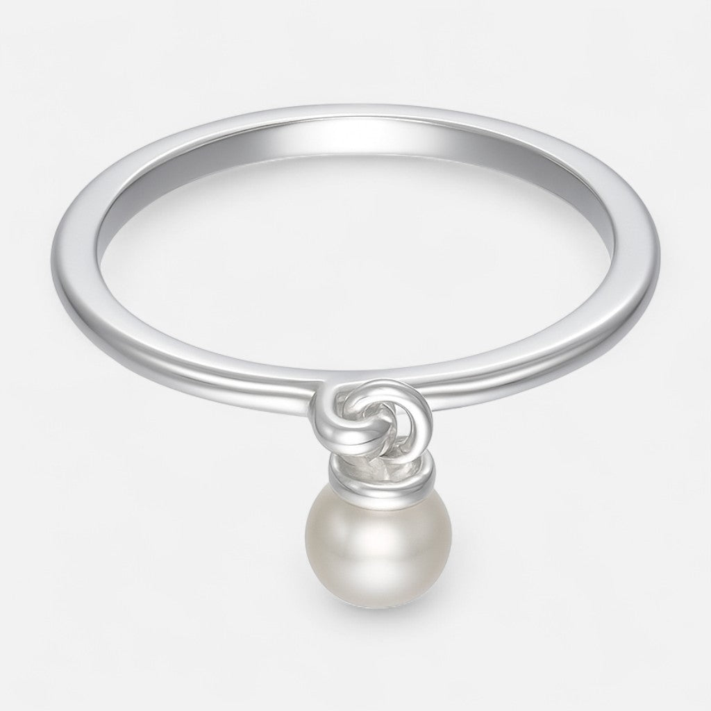 Anillo Perla Colgante