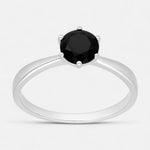 Anillo Solitario Circón Ónix 20
