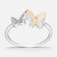 Anillo Mariposas Circones Nacar