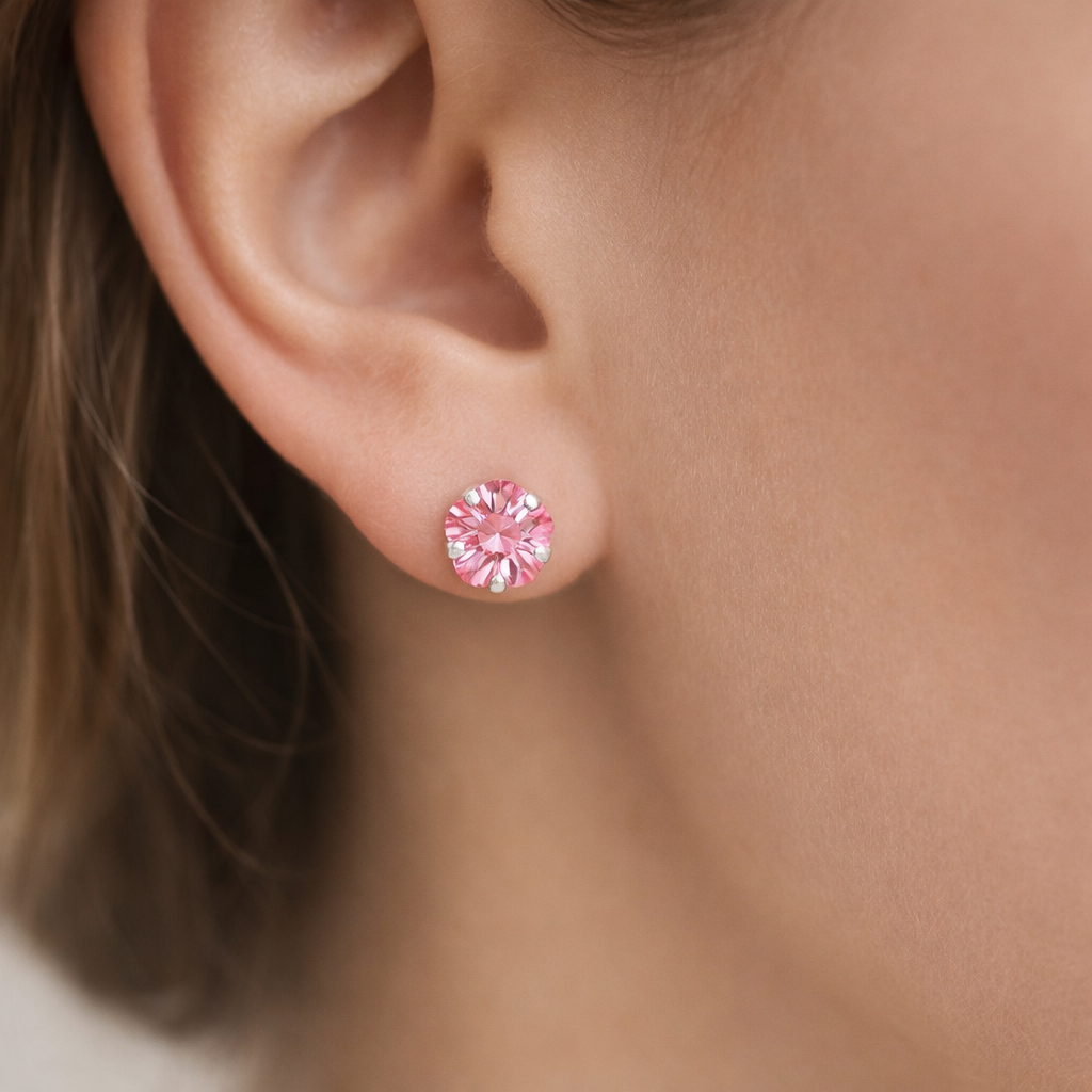 Aro Flor Circón Rosa Francia 6 mm