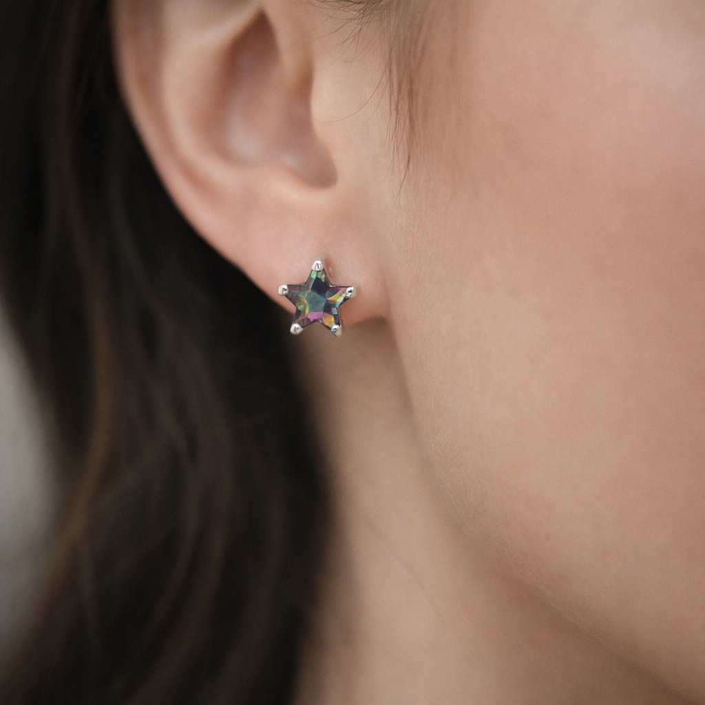 Aro Estrella Circón Topacio Místico 6 mm