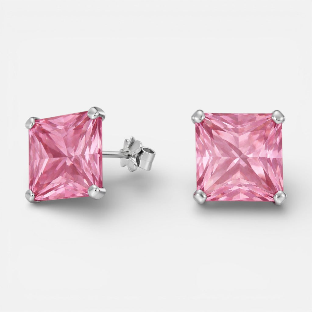 Aro Circón Rosa Francia 10x10 mm