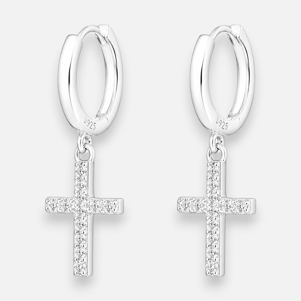 Argolla Huggie Cruz Circones 12 mm