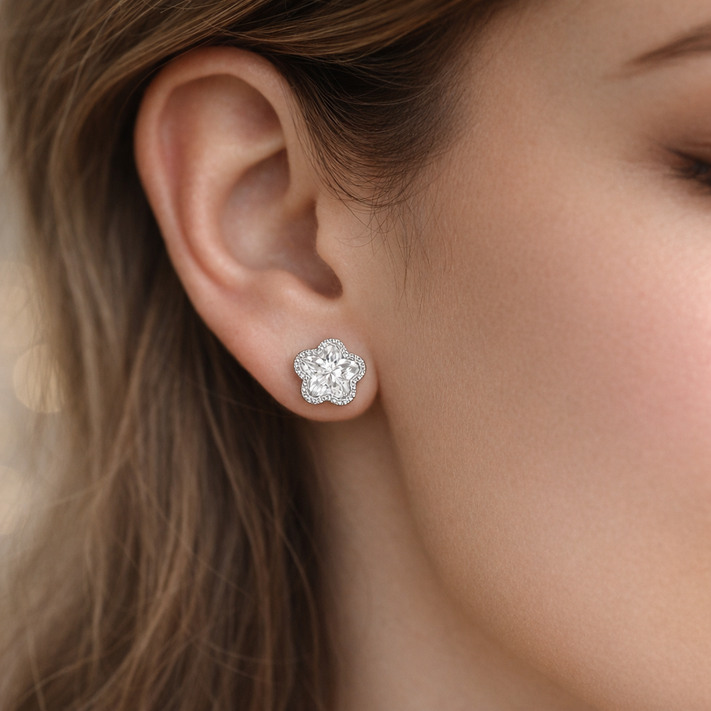 Aro Flor Circón 7 mm