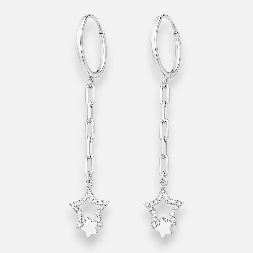 Argolla Cadena Estrellas Circones 16 mm
