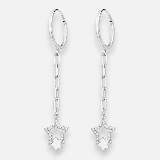 Argolla Cadena Estrellas Circones 16 mm