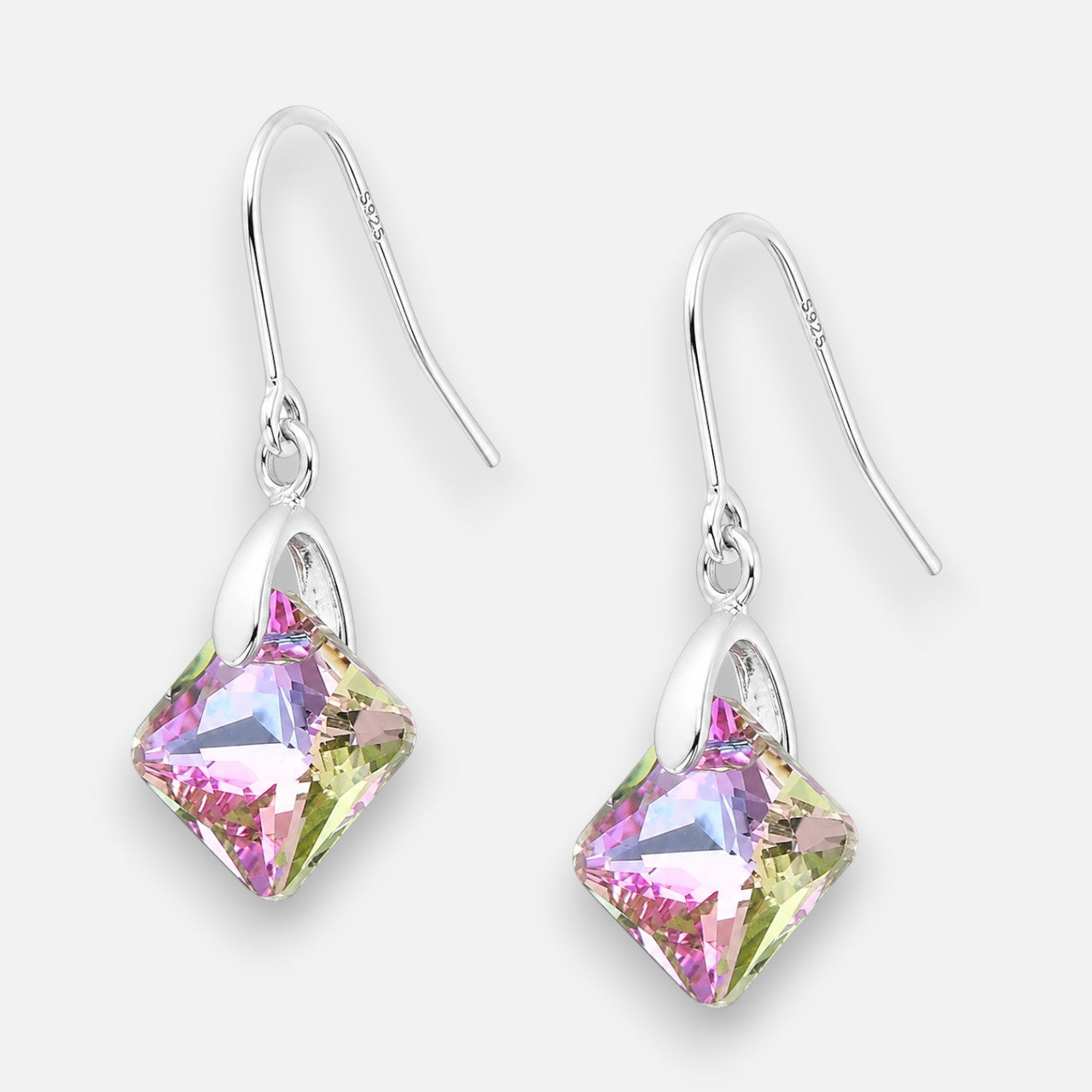 Aro Rombo Cristal Hecho con Swarovski® Tornasol