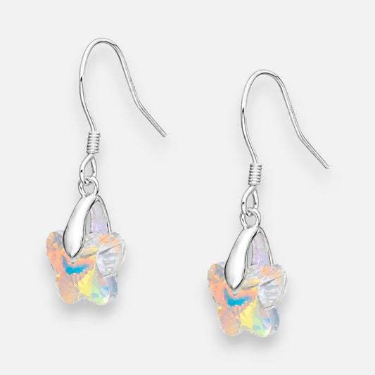 Aro Mariposa Cristal Hecho con Swarovski® Tornasol