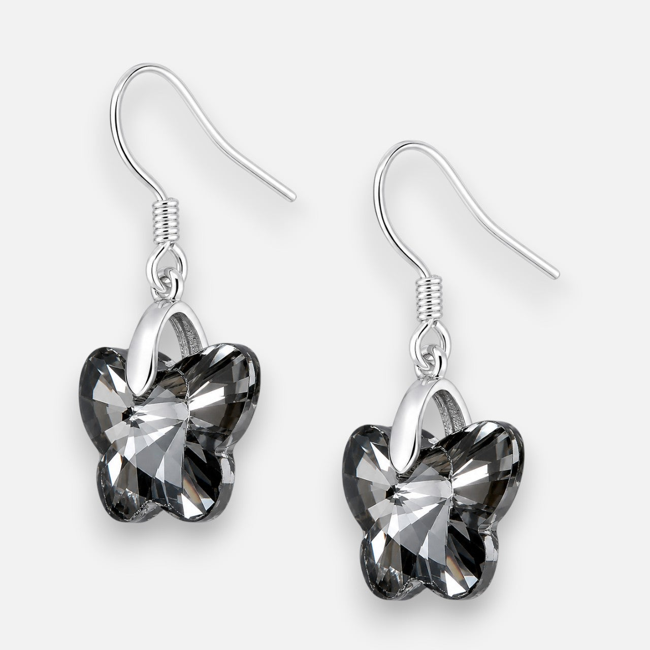 Aro Mariposa Hecho con Cristal Swarovski® Negro