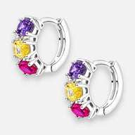 Argolla Huggie Circones Multicolor 10 mm
