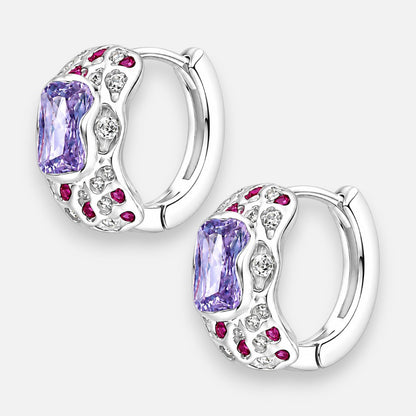 Argolla Huggie Circones Multicolor 12 mm