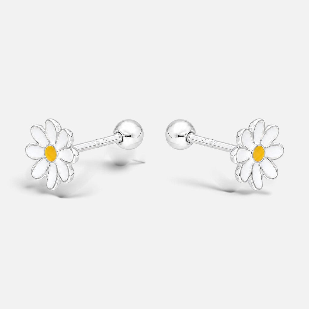 Aro con Tope Flor Esmaltada