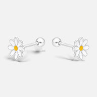 Aro con Tope Flor Esmaltada