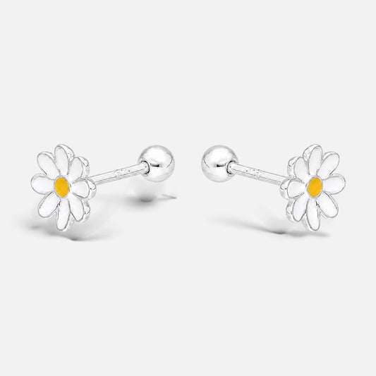 Aro con Tope Flor Esmaltada