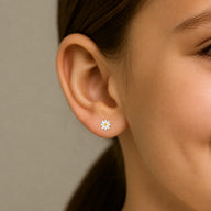 Aro con Tope Flor Esmaltada