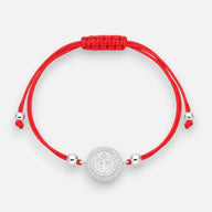 Pulsera Hilo Rojo Ajustable San Benito Esferas Circones