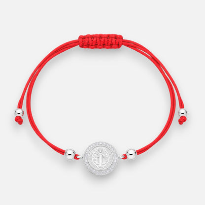 Pulsera Hilo Rojo Ajustable San Benito Esferas Circones