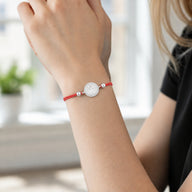 Pulsera Hilo Rojo Ajustable San Benito Esferas Circones