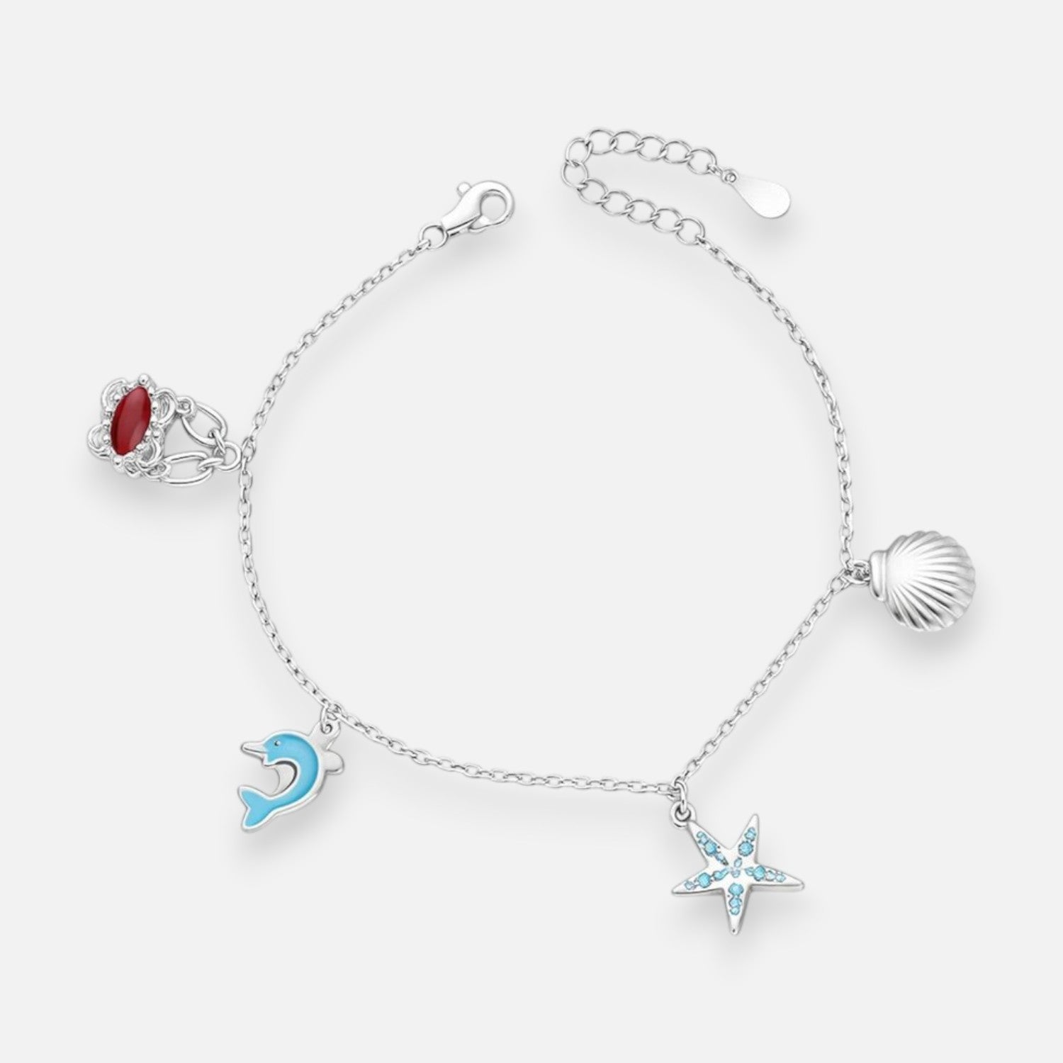 Pulsera Almeja Estrella de Mar Delfín Cangrejo Circones Multicolor