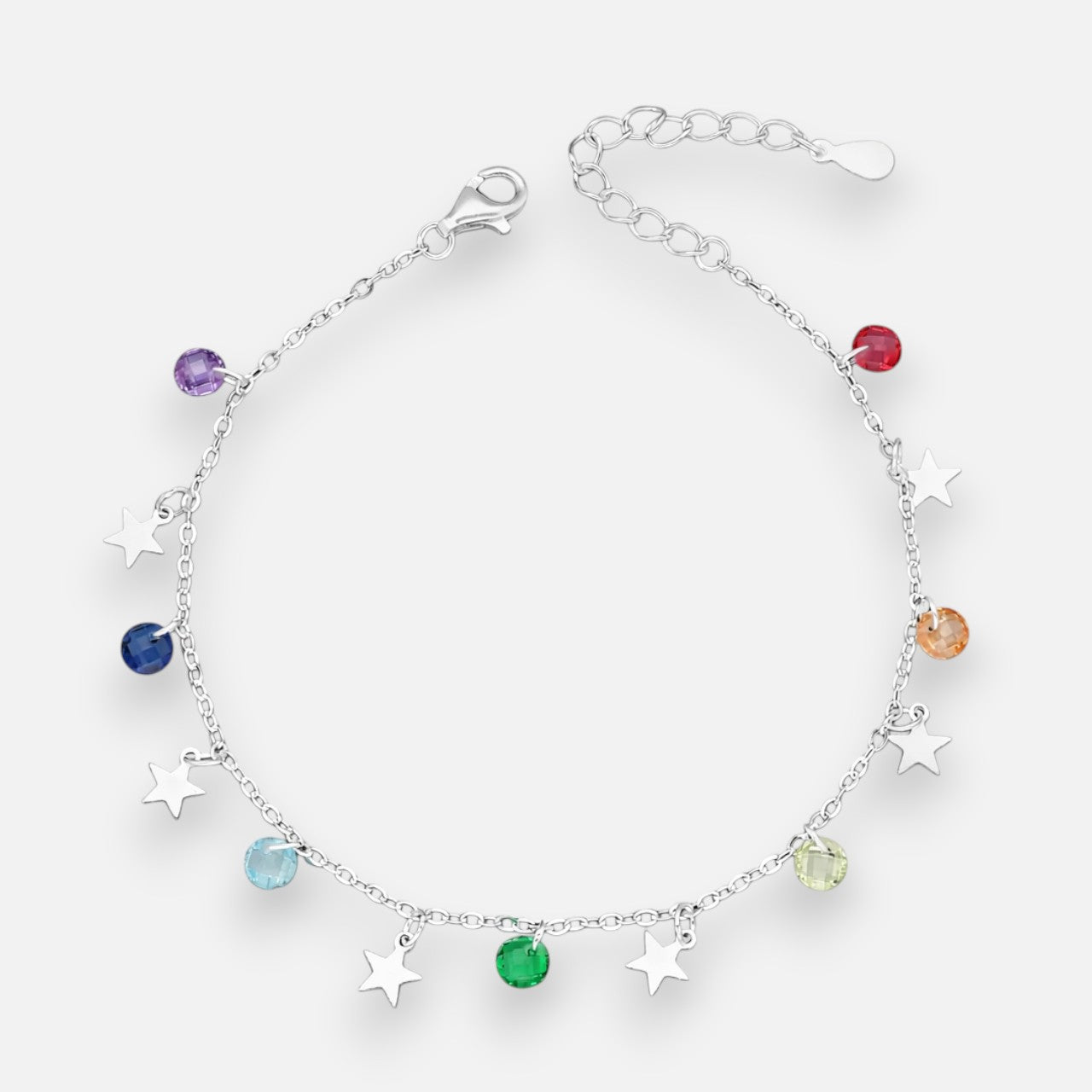 Pulsera Estrellas Cristales Hecho con Swarovski® 7 Chakras