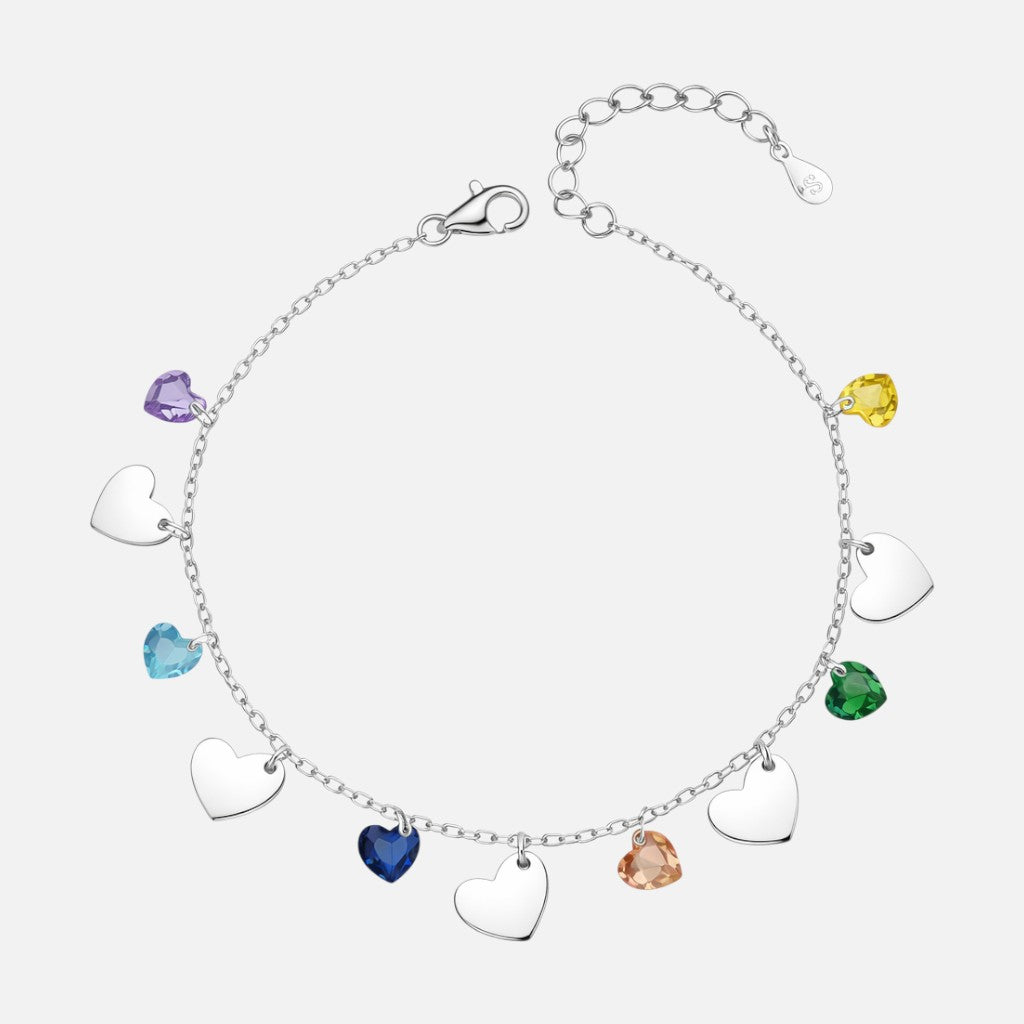 Pulsera Corazones Cristales Hecho con Swarovski® Multicolor