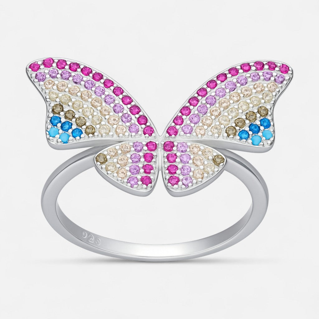 Anillo Maxi Mariposa Circones Multicolor