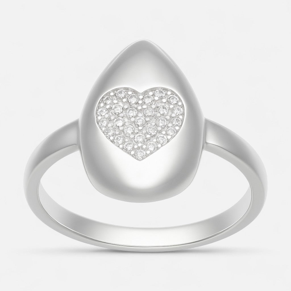 Anillo Gota Chunky Corazón Circones