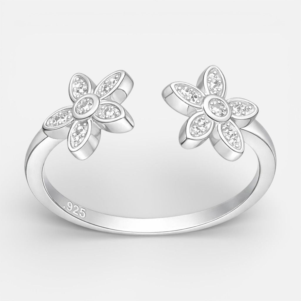 Anillo Ajustable Flores Circones