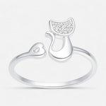 Anillo Ajustable Gatito Corazón Circones 18