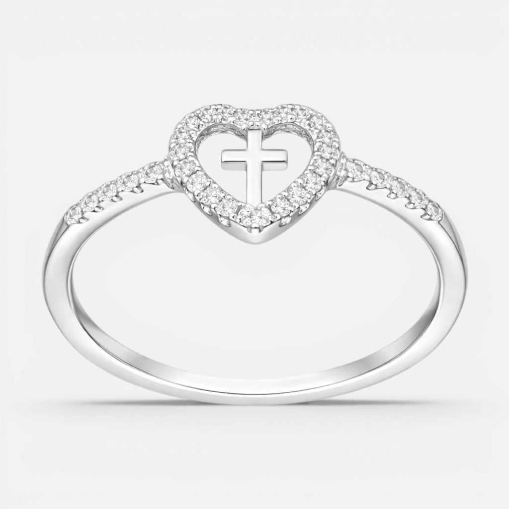 Anillo Corazón Cruz Circones