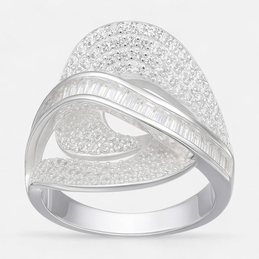 Anillo Espiral Circones Baguette