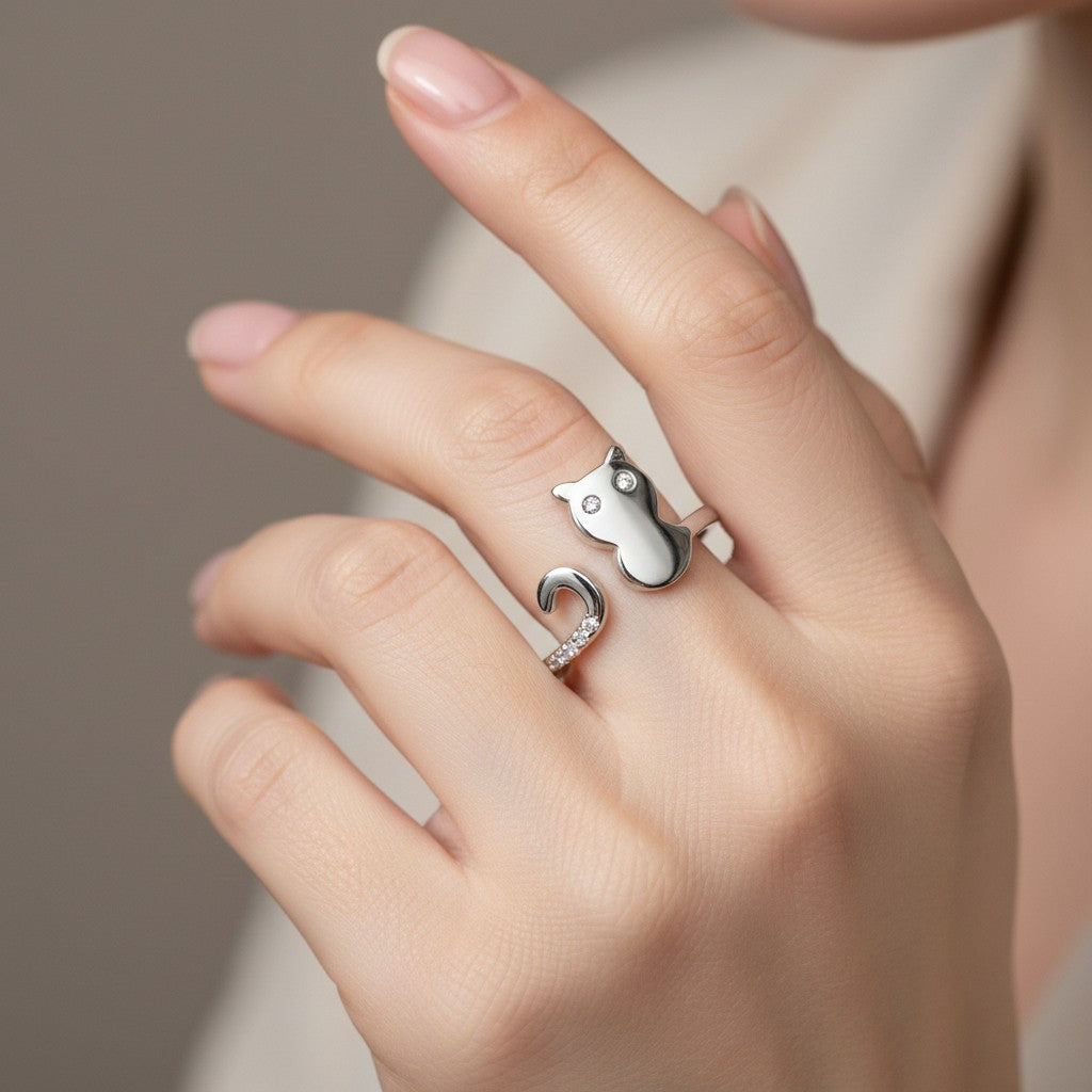 Anillo Ajustable Gatito Circones