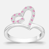 Anillo Corazón Circones Rosa Francia