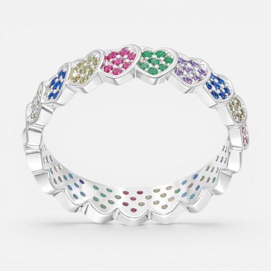 Anillo Corazones Circones Multicolor