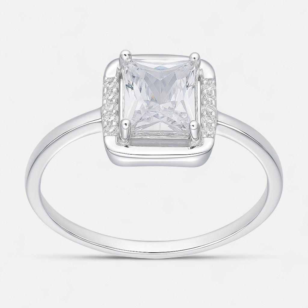 Anillo Circón Baguette