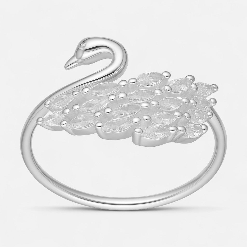 Anillo Cisne Circones Baguette