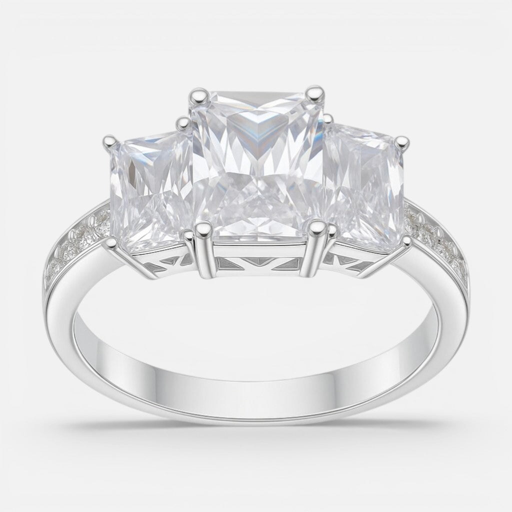 Anillo Trilogía Circones Baguette