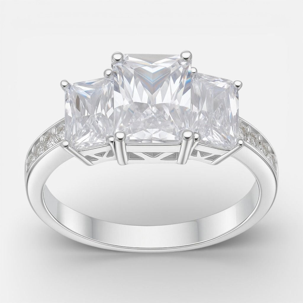 Anillo Trilogía Circones Baguette