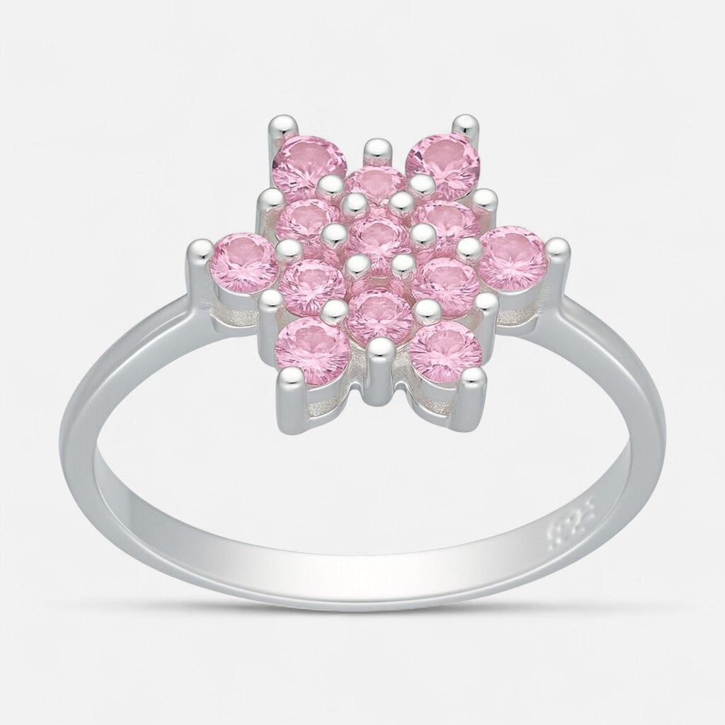Anillo Flor Circones Rosa Francia