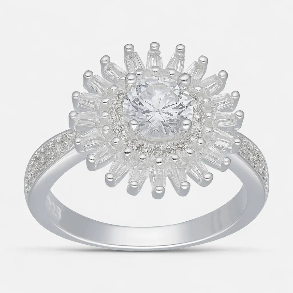 Anillo Girasol Circones Pavé