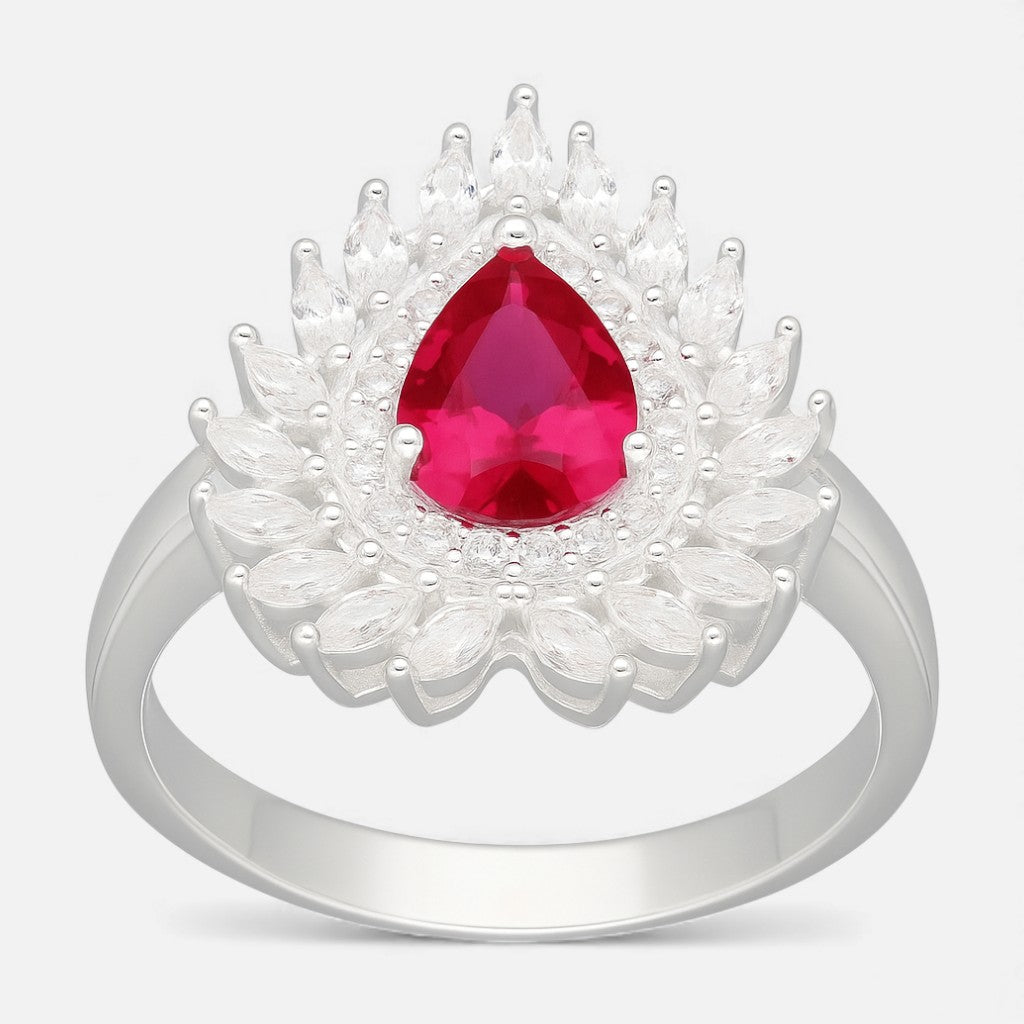 Anillo Gota Circones Rubí