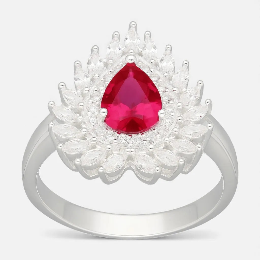 Anillo Gota Circones Rubí