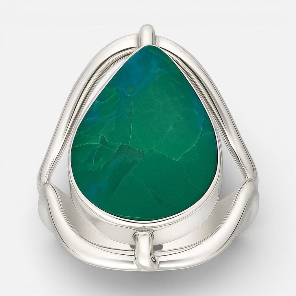 Anillo Reversible Crisocola Nácar