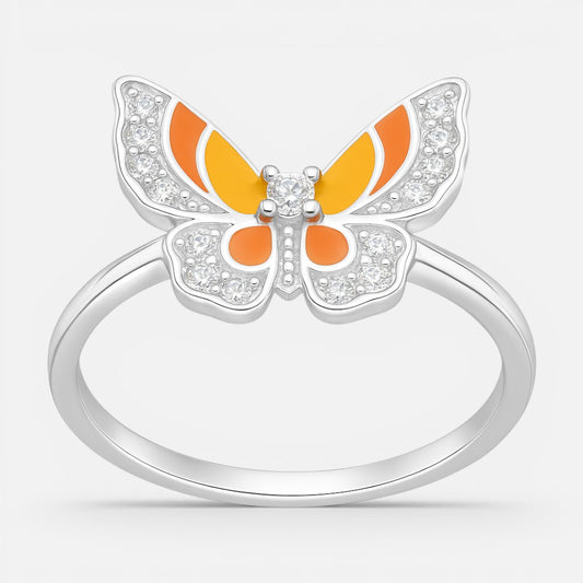 Anillo Mariposa Esmaltada Multicolor Circones