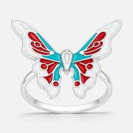 Anillo Mariposa Esmaltada